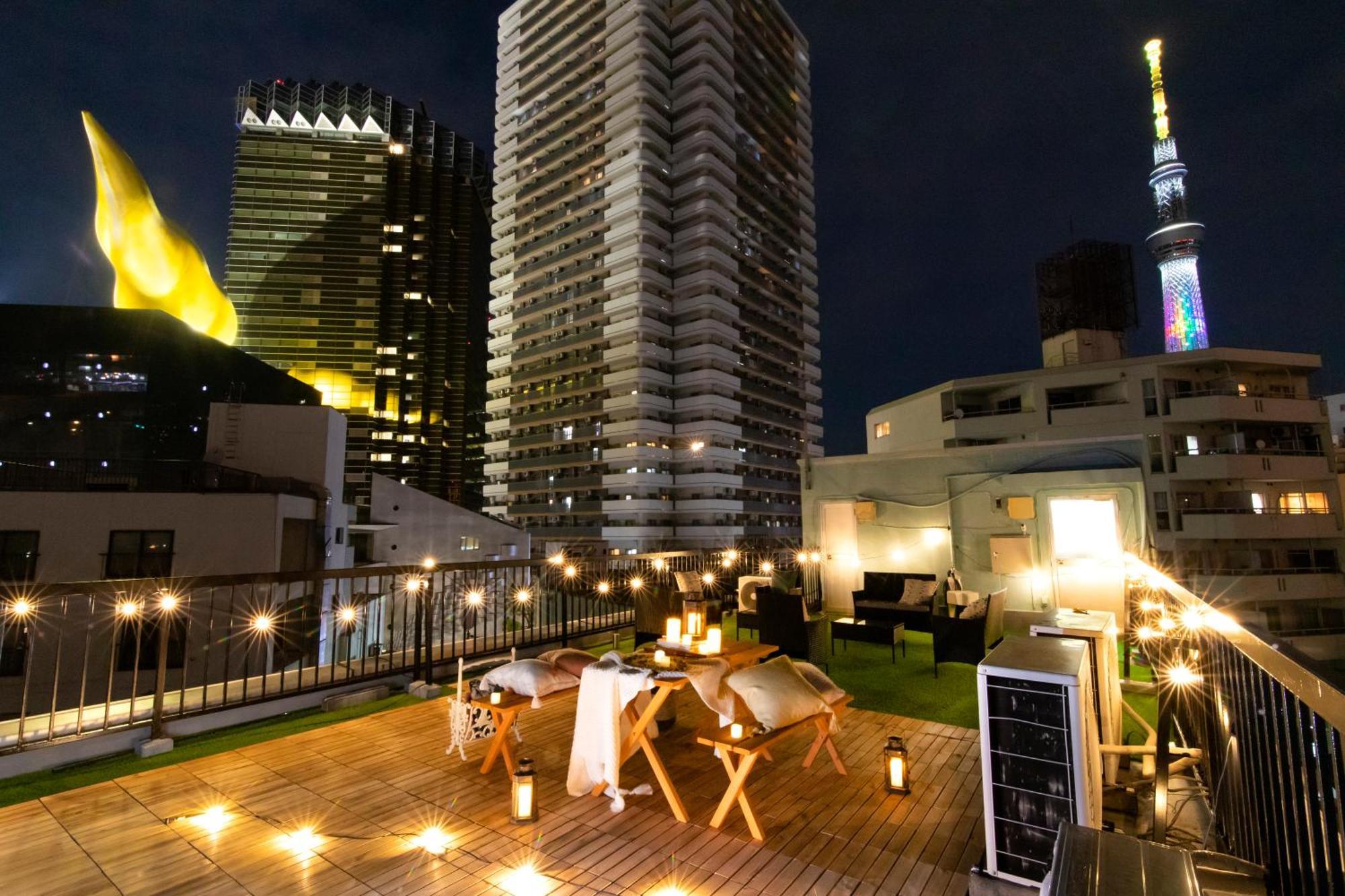 Апартаменти 【5/24New Open】浅草徒歩3分/Max9名/無料駐車場/渋谷直通 Токіо Екстер'єр фото